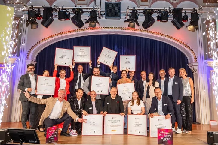 yuutel mit allen Preisträgern des Top Service Österreich 2024 Awards
