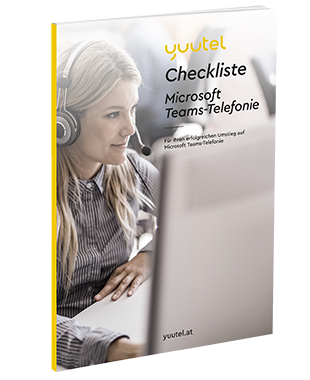 Buchcover der Checkliste Umstieg auf Microsoft Teams-Telefonie von yuutel