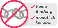 KeineBindungMontatlichKuendbarBadge