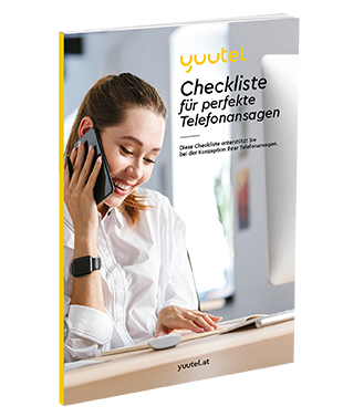 <strong>Checkliste</strong><br>für perfekte Telefonansagen yuutel Checkliste für perfekte Telefonansagen