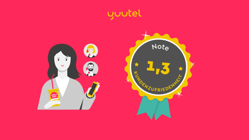 Seit 2005 bewerten unsere Kunden die Gesamtleistungen von yuutel durchwegs mit Schulnote 1